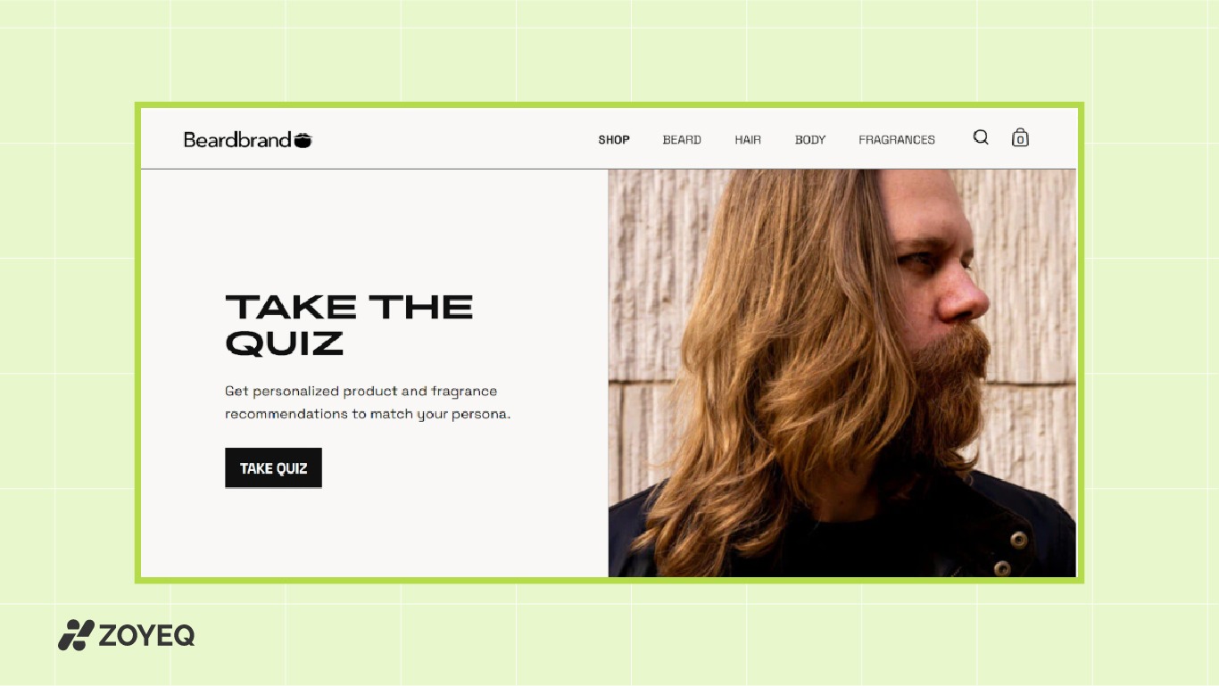 Beardbrand website screenshot showing their eCommerce success