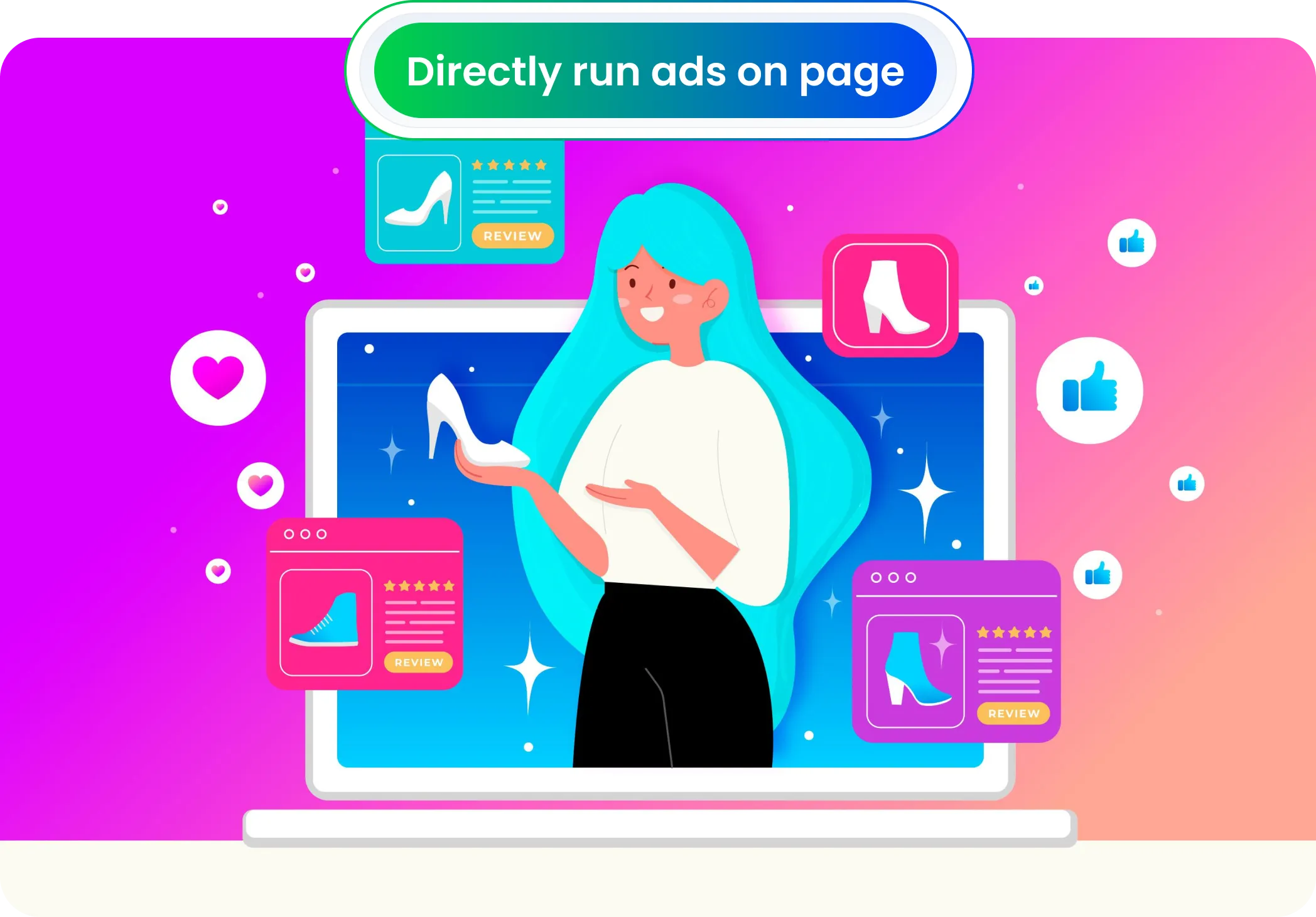 Directly run ads on page